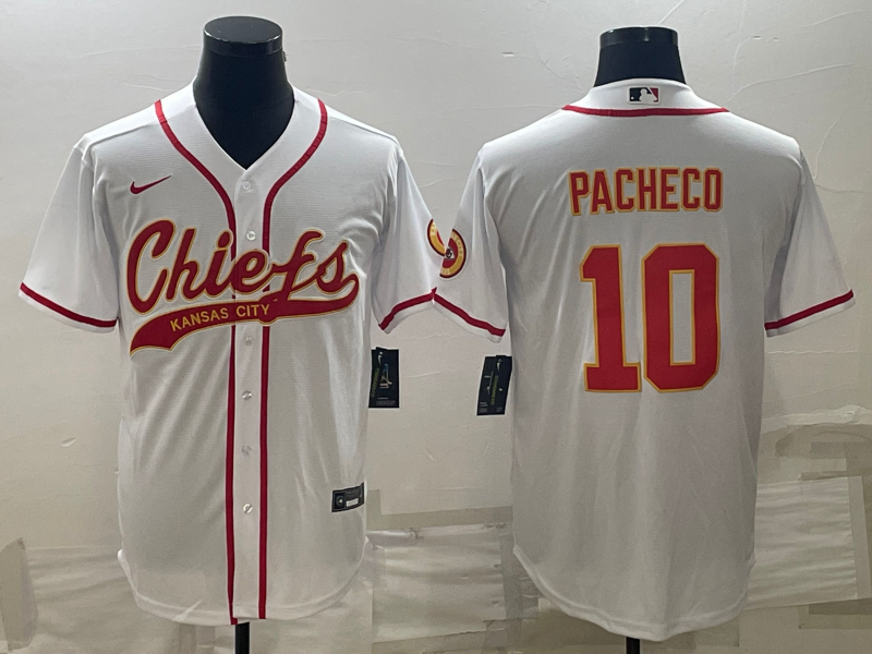 Men's Kansas City Chiefs Isiah Pacheco #10 White Jersey Joint Edition